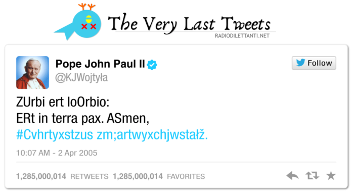 The Very Last Tweets: Pope John Paul I